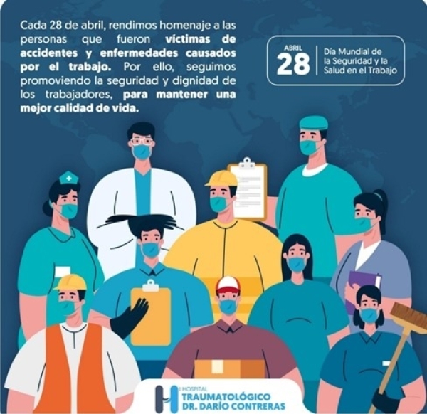Director del Hospital Darío Contreras reconoce importancia en el Día mundial de la Seguridad y la Salud en el Trabajo